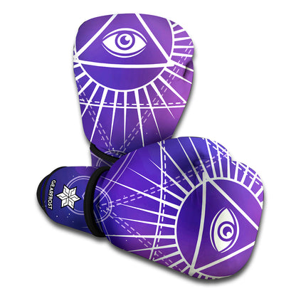 Galaxy Eye of Providence Print Boxing Gloves