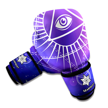 Galaxy Eye of Providence Print Boxing Gloves