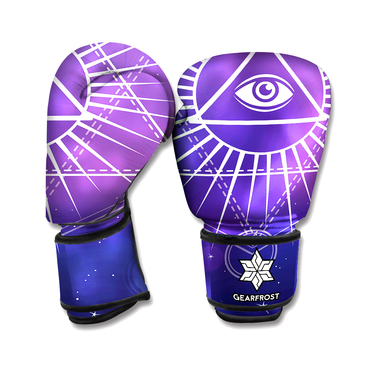 Galaxy Eye of Providence Print Boxing Gloves