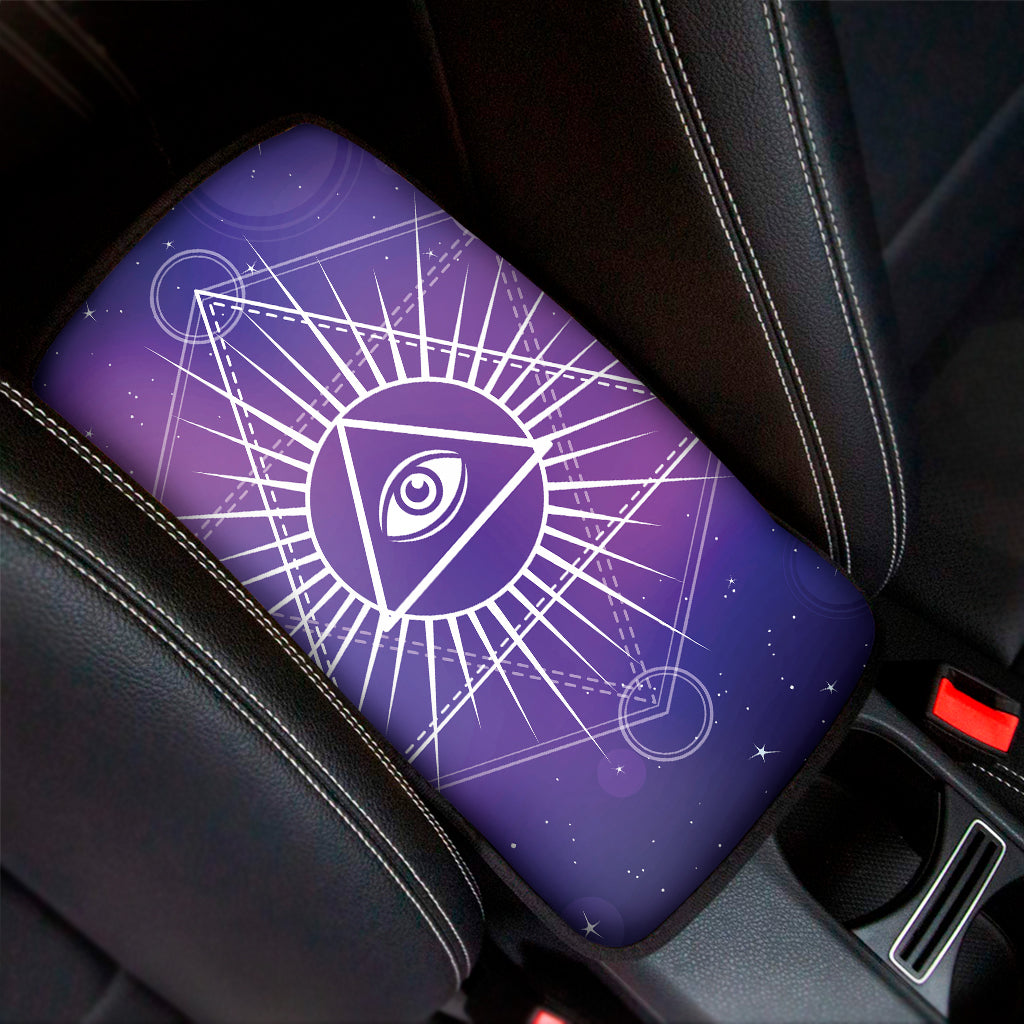 Galaxy Eye of Providence Print Car Center Console Cover