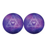Galaxy Eye of Providence Print Car Coasters