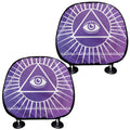 Galaxy Eye of Providence Print Car Headrest Covers