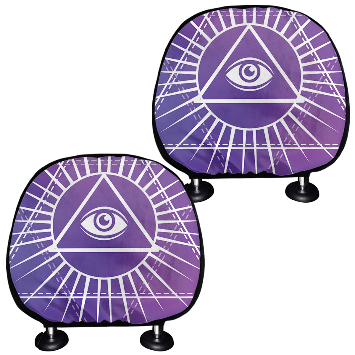 Galaxy Eye of Providence Print Car Headrest Covers