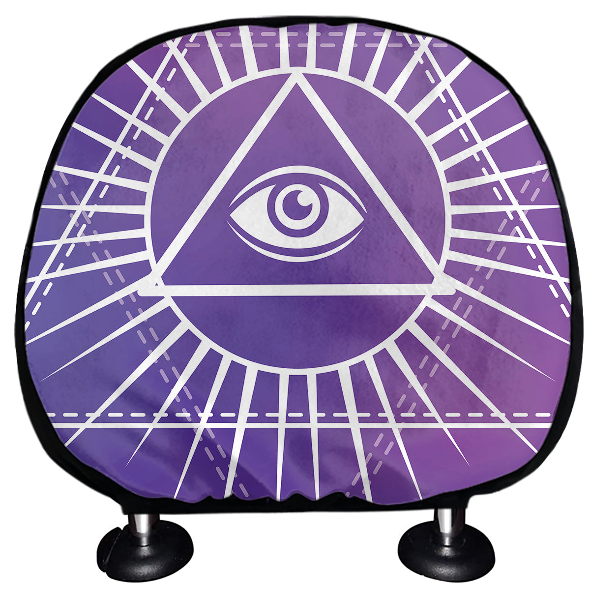 Galaxy Eye of Providence Print Car Headrest Covers