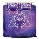 Galaxy Eye of Providence Print Duvet Cover Bedding Set
