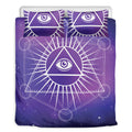 Galaxy Eye of Providence Print Duvet Cover Bedding Set