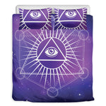 Galaxy Eye of Providence Print Duvet Cover Bedding Set
