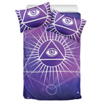 Galaxy Eye of Providence Print Duvet Cover Bedding Set