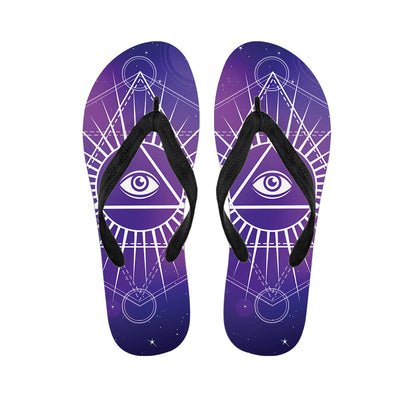 Galaxy Eye of Providence Print Flip Flops