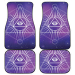 Galaxy Eye of Providence Print Front and Back Car Floor Mats