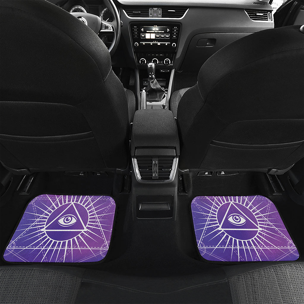 Galaxy Eye of Providence Print Front and Back Car Floor Mats