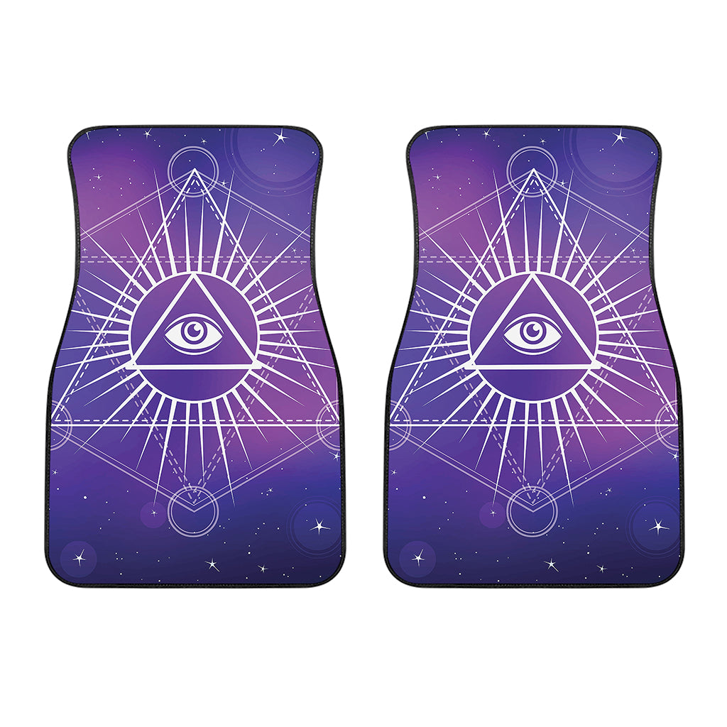 Galaxy Eye of Providence Print Front Car Floor Mats