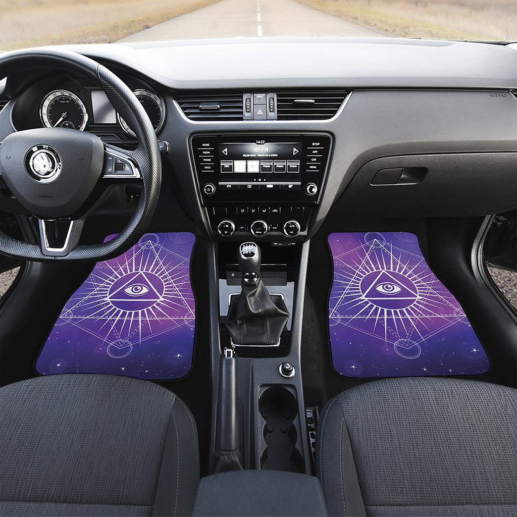 Galaxy Eye of Providence Print Front Car Floor Mats