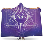 Galaxy Eye of Providence Print Hooded Blanket