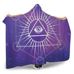 Galaxy Eye of Providence Print Hooded Blanket