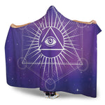Galaxy Eye of Providence Print Hooded Blanket