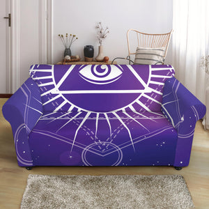 Galaxy Eye of Providence Print Loveseat Slipcover