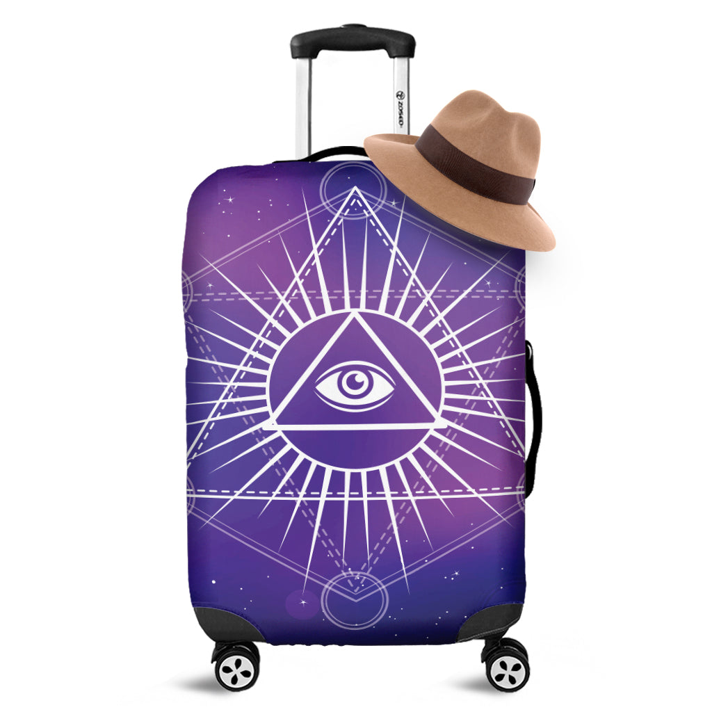 Galaxy Eye of Providence Print Luggage Cover