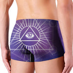 Galaxy Eye of Providence Print Men's Boxer Briefs