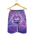 Galaxy Eye of Providence Print Men's Shorts