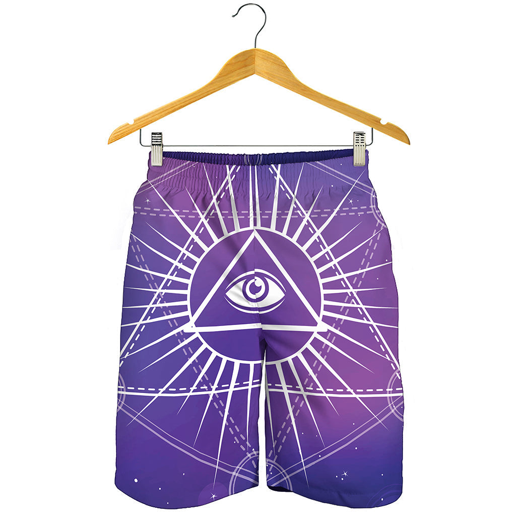 Galaxy Eye of Providence Print Men's Shorts