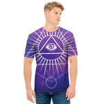 Galaxy Eye of Providence Print Men's T-Shirt