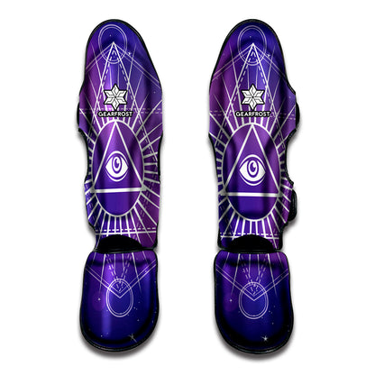 Galaxy Eye of Providence Print Muay Thai Shin Guard