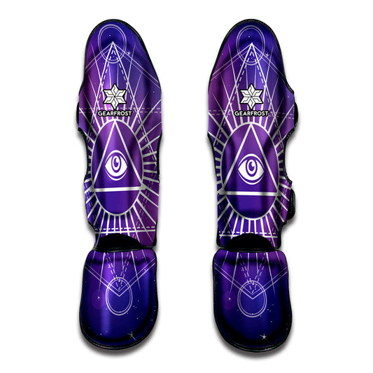 Galaxy Eye of Providence Print Muay Thai Shin Guard