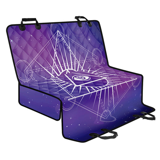 Galaxy Eye of Providence Print Pet Car Back Seat Cover