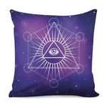 Galaxy Eye of Providence Print Pillow Cover