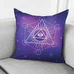 Galaxy Eye of Providence Print Pillow Cover