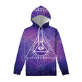 Galaxy Eye of Providence Print Pullover Hoodie