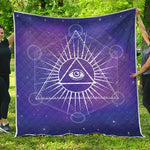Galaxy Eye of Providence Print Quilt