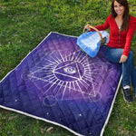 Galaxy Eye of Providence Print Quilt