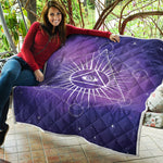 Galaxy Eye of Providence Print Quilt