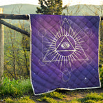 Galaxy Eye of Providence Print Quilt