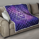 Galaxy Eye of Providence Print Quilt