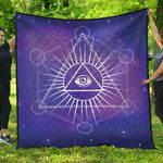 Galaxy Eye of Providence Print Quilt