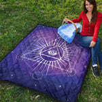 Galaxy Eye of Providence Print Quilt