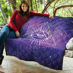 Galaxy Eye of Providence Print Quilt
