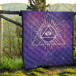 Galaxy Eye of Providence Print Quilt