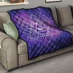 Galaxy Eye of Providence Print Quilt