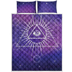 Galaxy Eye of Providence Print Quilt Bed Set