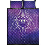Galaxy Eye of Providence Print Quilt Bed Set