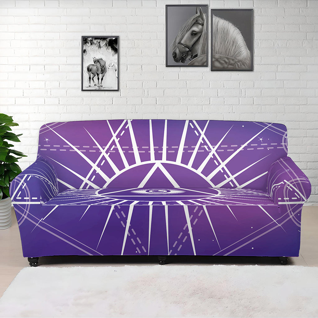 Galaxy Eye of Providence Print Sofa Cover