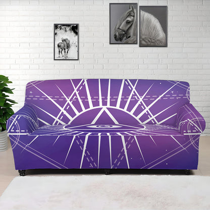 Galaxy Eye of Providence Print Sofa Cover