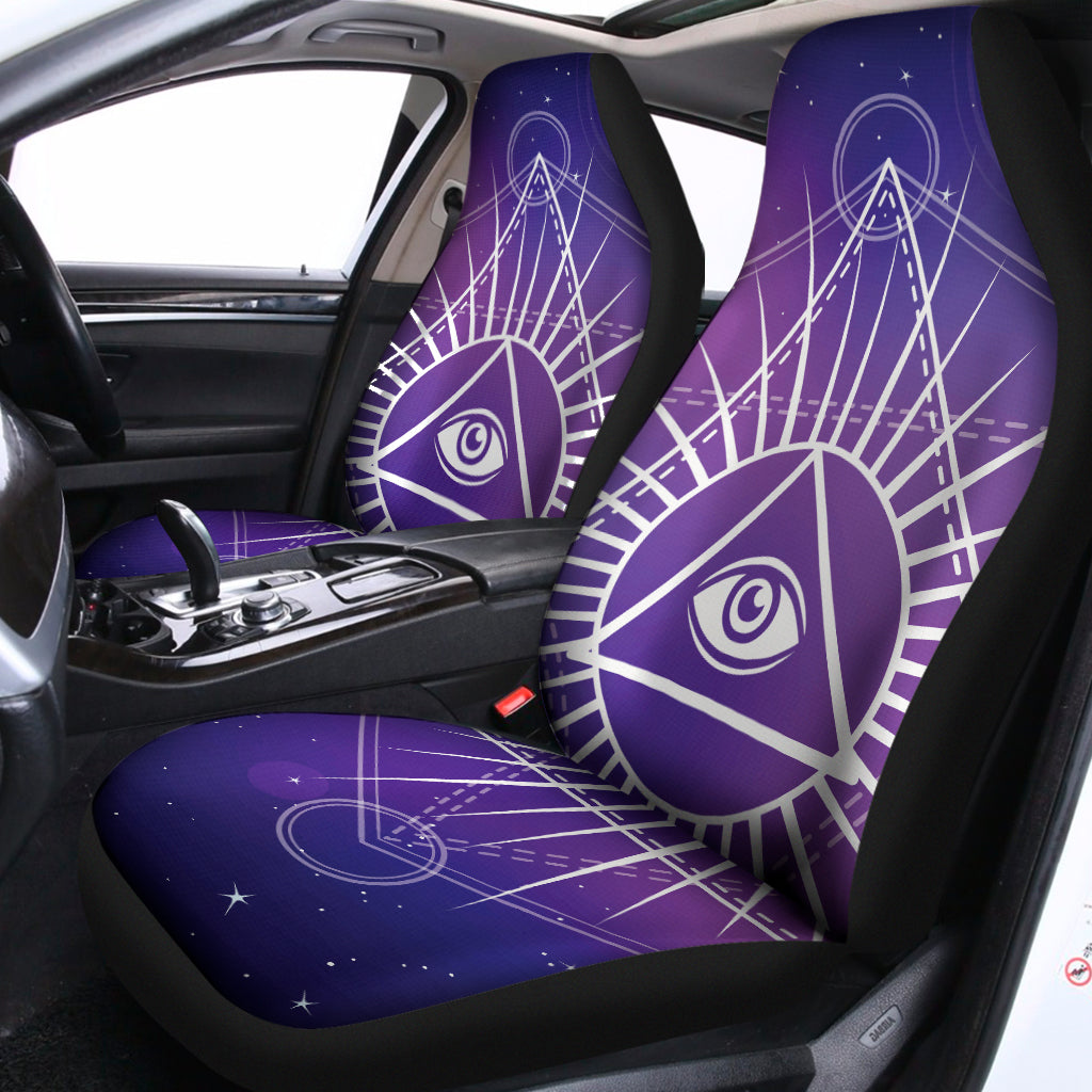 Galaxy Eye of Providence Print Universal Fit Car Seat Covers