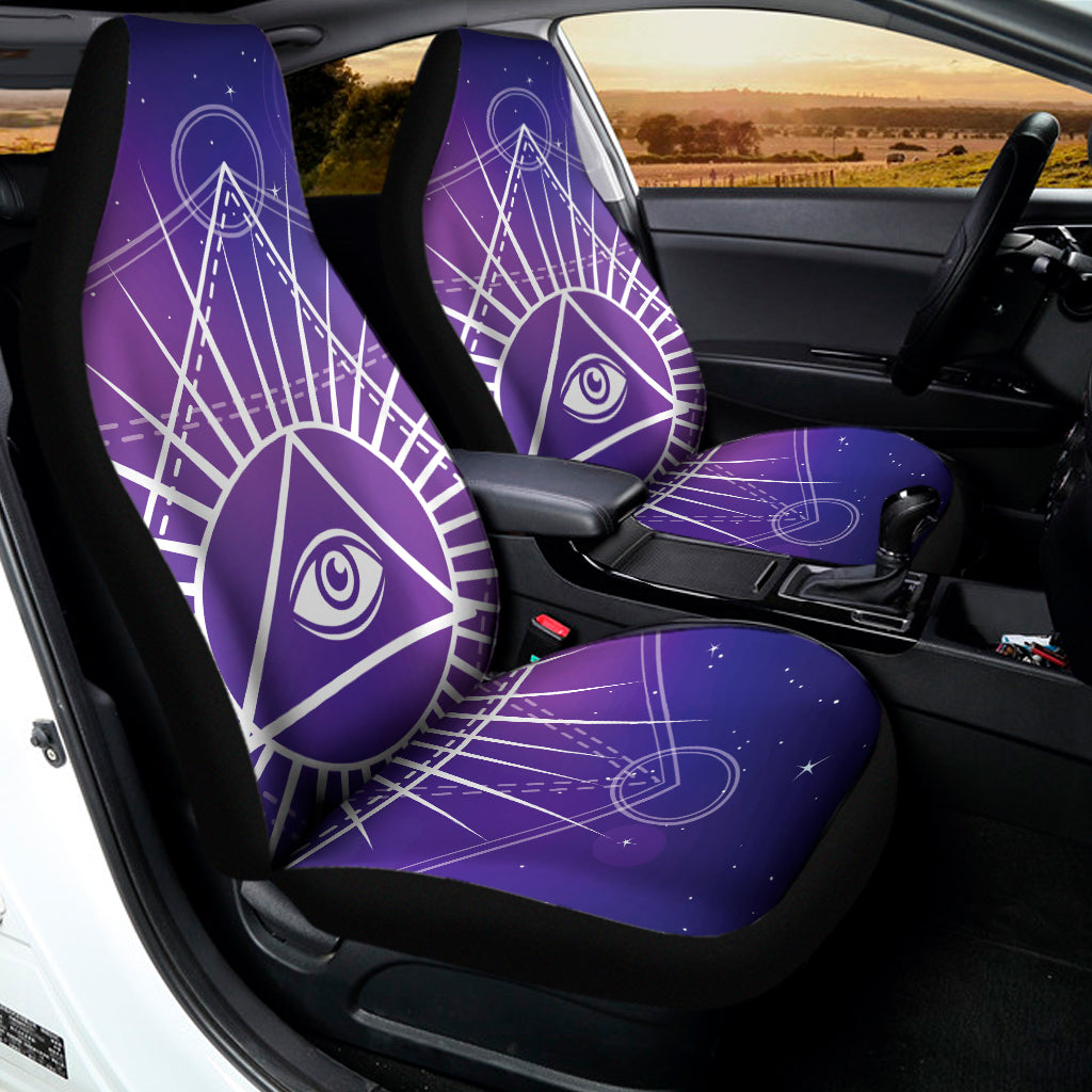 Galaxy Eye of Providence Print Universal Fit Car Seat Covers