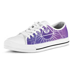 Galaxy Eye of Providence Print White Low Top Shoes