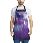 Galaxy Howling Wolf Spirit Print Apron